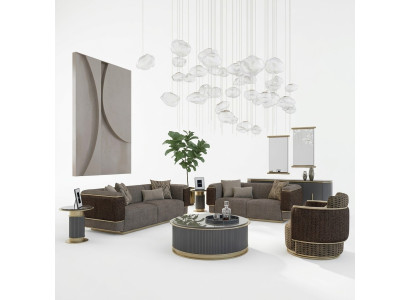 Living room upholstered furniture sofa set, two-seater, three-seater, sofa, couch, luxury armchair