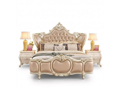 Bedroom furniture bed 2x nightstands luxury set new classic furniture 3-piece