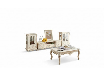 Living room set classic furniture 3-piece. Interior for the home.