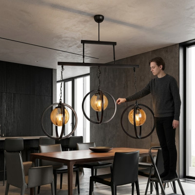 Ceiling lamp Luster Glass chic for the living room style