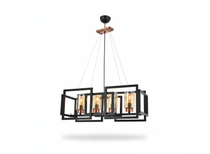 Ceiling lamp, stylish light for dining room and living room with shiny glass