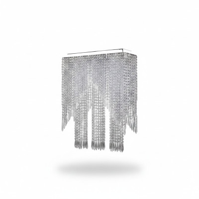 Chandelier pendant light glossy chrome new living room chandelier