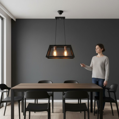 Ceiling lamp living room lighting bedroom black chic lamp ceiling light