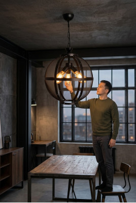 Ceiling lamp Luxury Black 40x70 living room modern pendant ceiling light