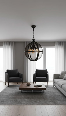 Ceiling lamp Luxury Black 40x70 living room modern pendant ceiling light