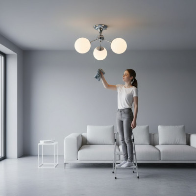 Ceiling lamp Luxurious for Style Opal Glass for Home Living Room 45x30cm