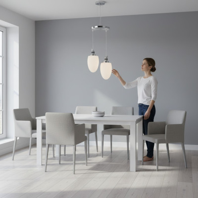 Ceiling lamp modern White Glass living room luxury new style 33x70cm