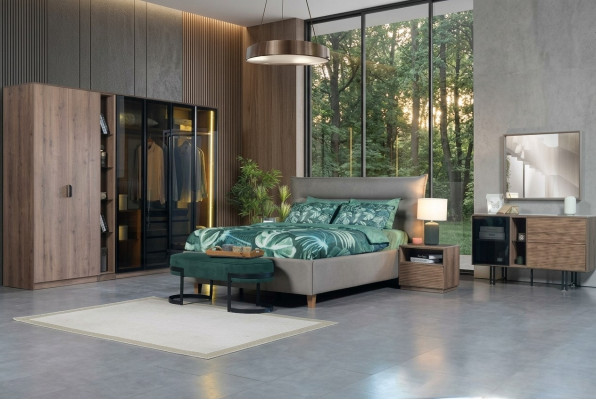Bedroom set loft design bed closet beds dresser nightstand 5-piece set