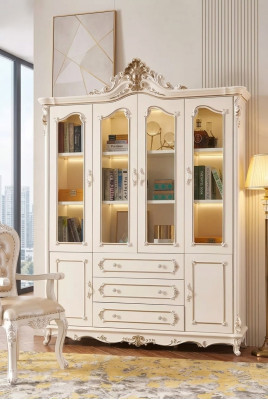 White bookshelf for the living room classic furniture luxury furniture new