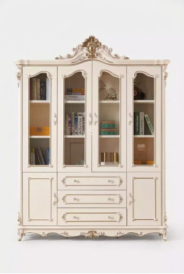 White bookshelf for the living room classic furniture luxury furniture new
