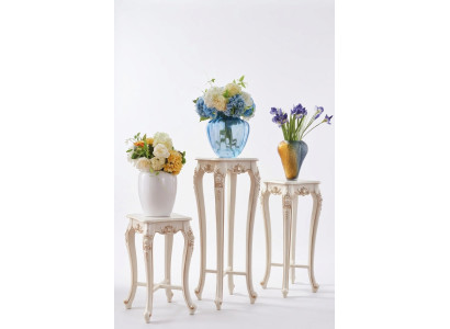 Classic style plant stand living room luxury stand shelf column 3-piece set
