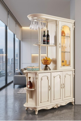Bar cabinet for the dining room classic pearl white furniture new luxury