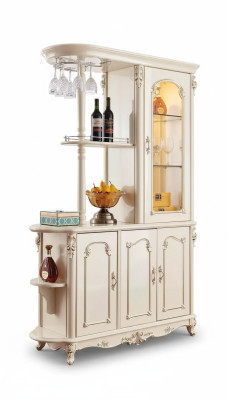 Bar cabinet for the dining room classic pearl white furniture new luxury