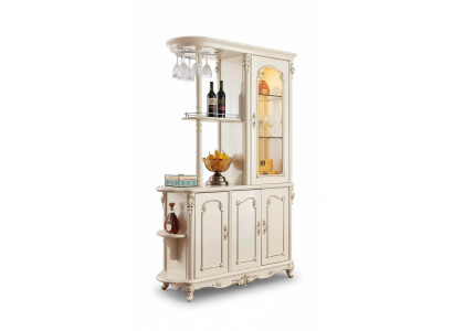 Bar cabinet for the dining room classic pearl white furniture new luxury