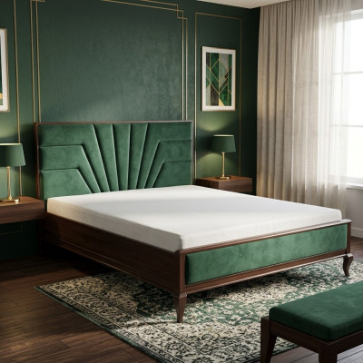 Bed luxury double hotel beds bedroom design wood furniture