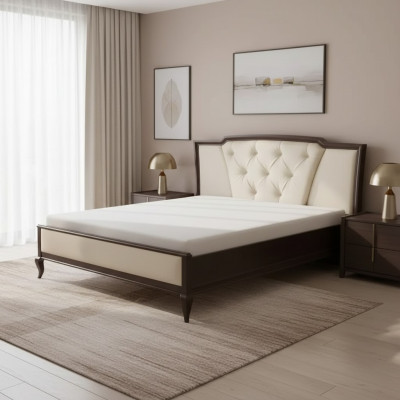 Wooden bed Chesterfield beds double bed in the bedroom velvet textile