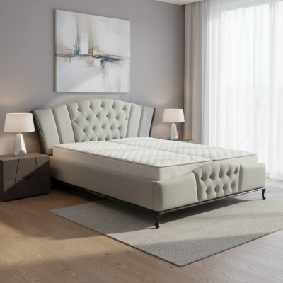 Bed Cushion Design Luxury Double Hotel Beds Chesterfield Wood Furniture New
