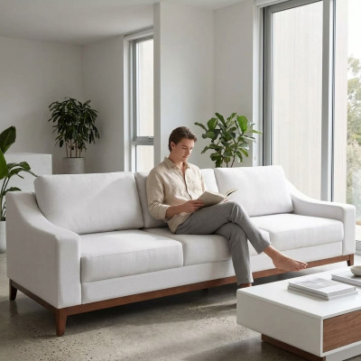 Three-seater sofa couch living room luxury upholstered sofa design modern furniture