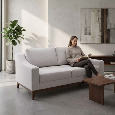 Modern sofa 2-seater modern living room loveseat furniture upholstered fabric textile new