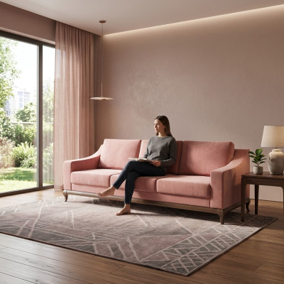 Three-seater sofa couch modern furniture living room luxury upholstered sofa design