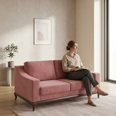 Modern sofa 2-seater living room design furniture style modern new pink luxury