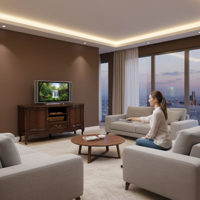 TV stand, RTV lowboard, wall unit, sideboard, wood, modern design