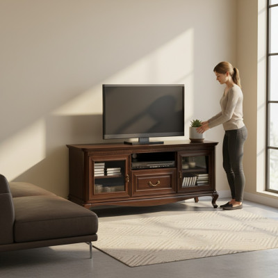 Living Room TV Stand Modern Television Stand Solid Wood Cabinet Furniture