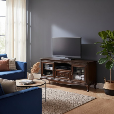 Living Room TV Stand Modern Television Stand Solid Wood Cabinet Furniture