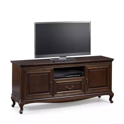 TV stand solid wood television stand brown cabinet furniture