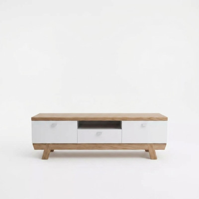 Living room TV stand television white stand cabinet furniture wood RTV