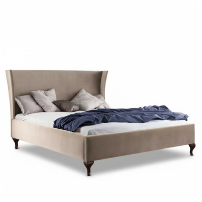 Bed Cushion Design Luxury Double Hotel Beds Baroque Wood Furniture