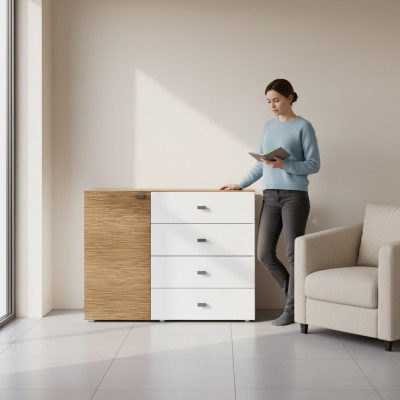 Modern dresser luxury sideboard design bedroom white wooden furniture