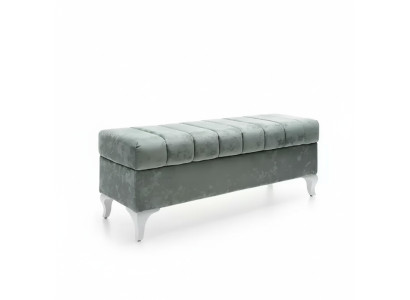 Classic bench design ottoman footstool two-seater textile footrest