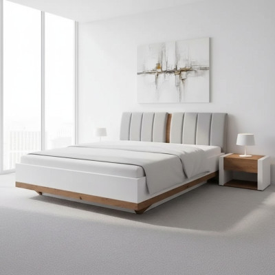 Luxury bed design double hotel beds royal wood furniture textile
