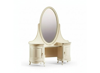 Makeup table mirror bedroom luxury furniture beige console sideboard table