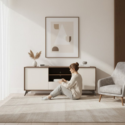 Design wall cabinet shelf living room TV stand wooden wall shelves