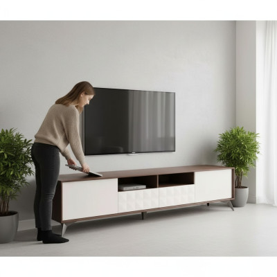 TV cabinet modern white luxury TV stand dresser wall unit RTV