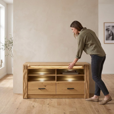 TV cabinet luxury television stand dresser sideboard wall unit wood