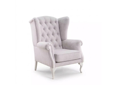 Armchair Seating Single-Seater Design White Upholstery Living Room Furniture TV Recliner