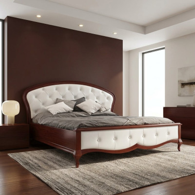 Bed Cushion Design Luxury Double Hotel Beds Baroque Wood Furniture New