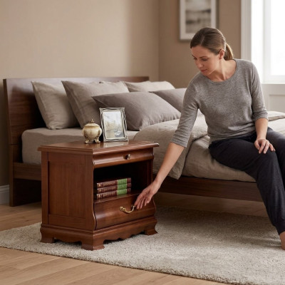 Bedside side tables wood new luxury designer furniture bedroom