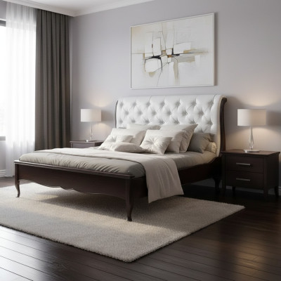 Bed fabric design double beds luxury modern hotel frame bedroom