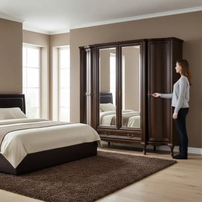 Wardrobe closet luxury wood cabinets furniture design luxury furniture bedroom
