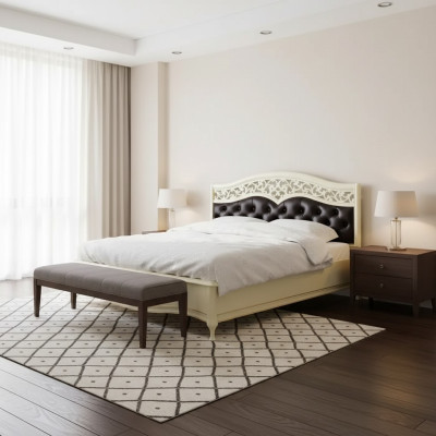 Bed furniture design beds white double bed luxury bedroom wood