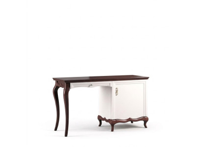 Classic desk Luxurious office furniture made of white wood Exclusive