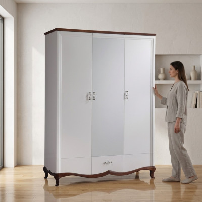 Bedroom wardrobe solid wood closets coat racks furniture