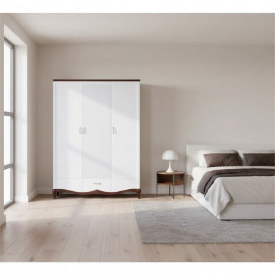 Bedroom wardrobe solid wood closets coat racks furniture