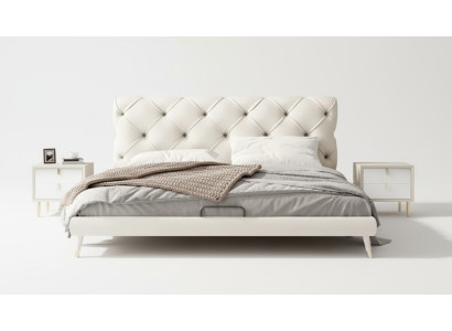Bed Nightstand 3-piece Bedroom Set Design Modern Luxury Beds Beige