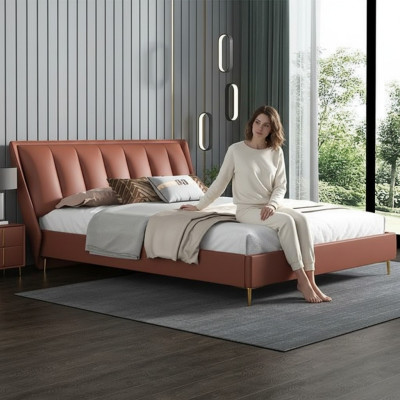 Luxury bedroom bed designer furniture double bed beds wood new