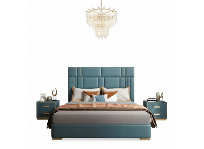 Luxury bedroom bed design, upholstered double hotel beds furniture 180x200